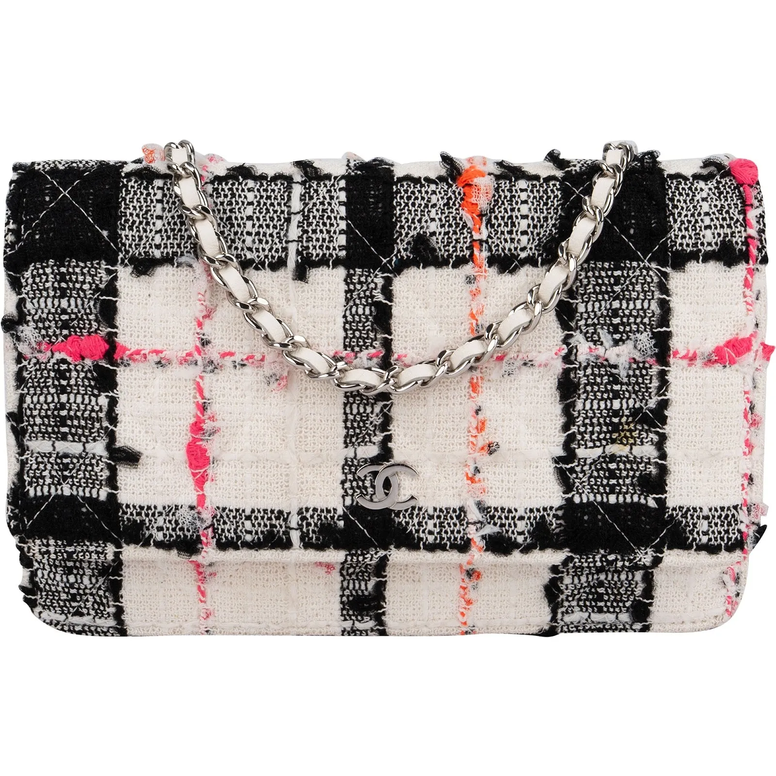 Chanel Limited Multicolor Tweed Wallet On Chain Crossbody Bag